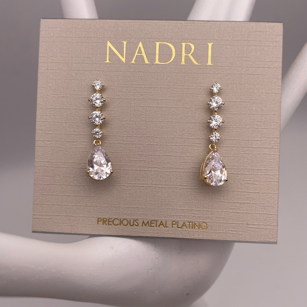 Nadri Gold Drop Earrings